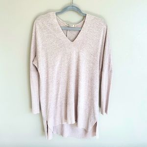 Blush/Oatmeal Womens Relxed/Loose Fit Sweater - small